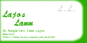 lajos lamm business card